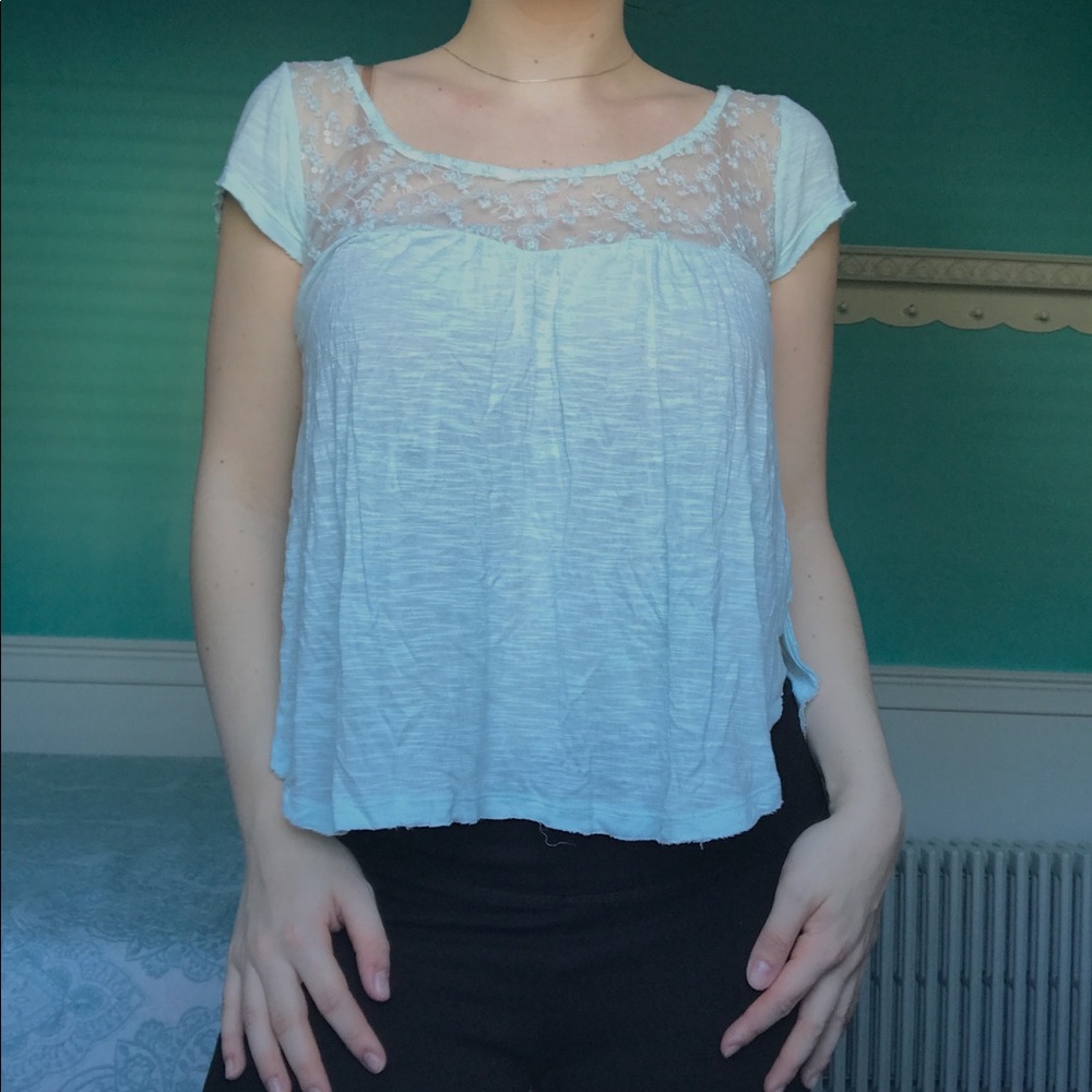 Light blue Abercrombie & Fitch short sleeve